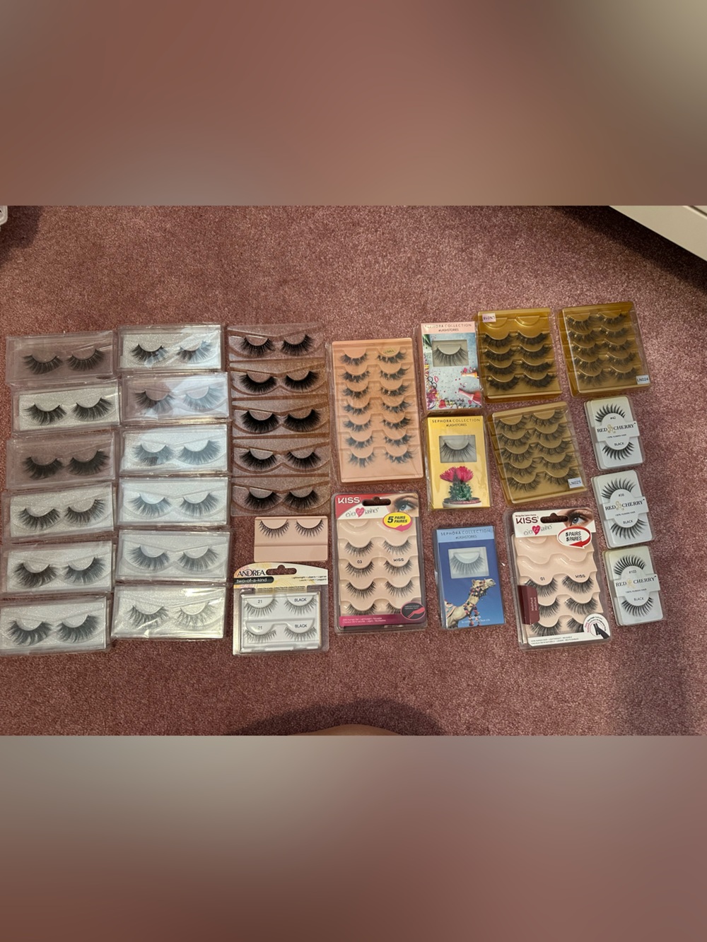 Assortment of False Eyelashes in All Styles